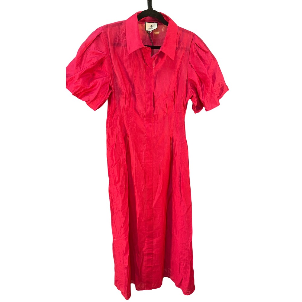 NWT Tuckernuck Raspberry Organza Delaney Maxi Dress (MSRP: $298) Size Large - Picture 5 of 8